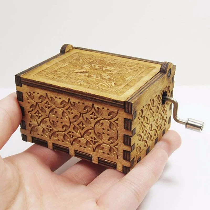 You Are My Sunshine Wooden Music Box Laser Engraved Vintage Gifts for Birthday