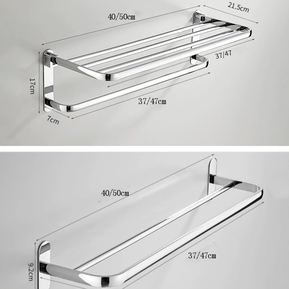 Towel Rack Towel Holder Storage Rack Stainless Steel Bathroom Wall Mount