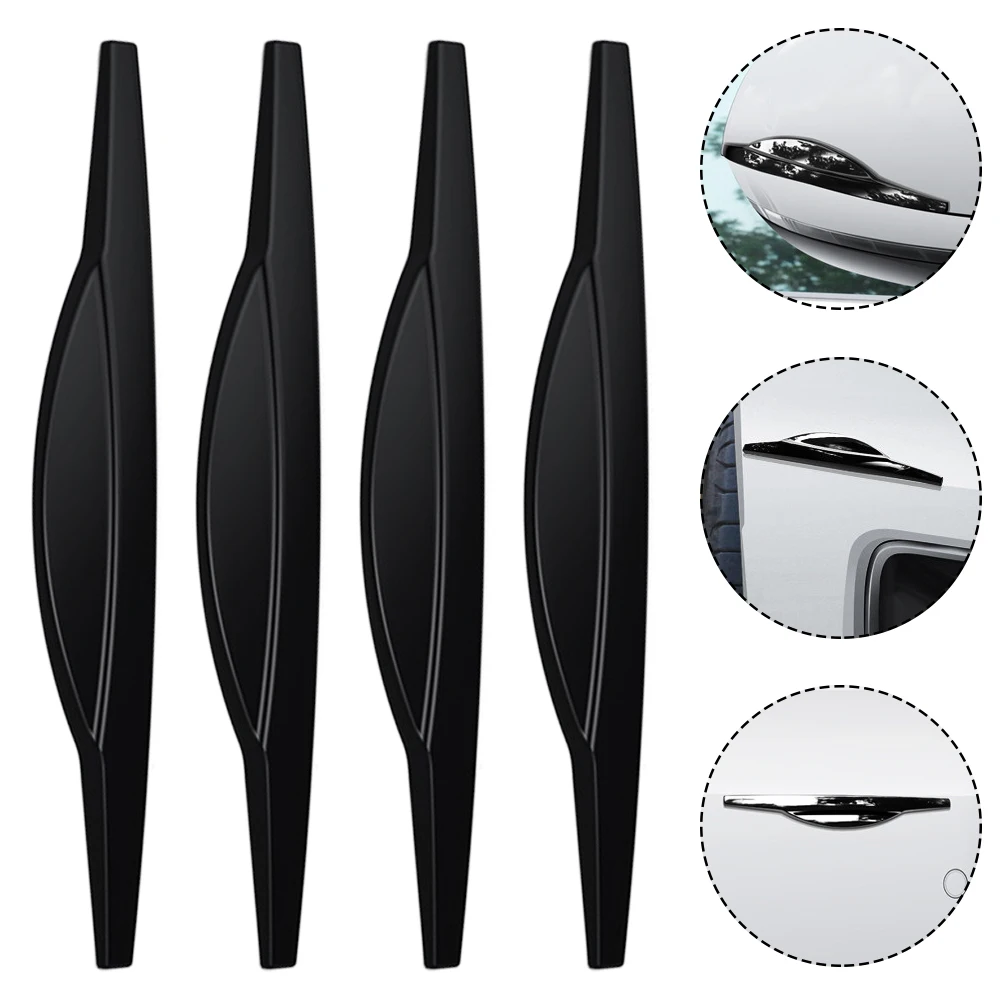 Lot De 4 Bandes De Protection Pour Bords De Portière De Voiture - PVC, 148x16 Mm - Anti-rayures En Stationnement