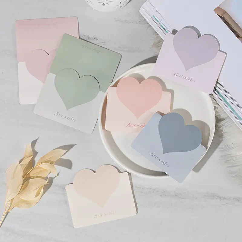 Valentine's Day Love Heart Greeting Card with Envelope 100pcs