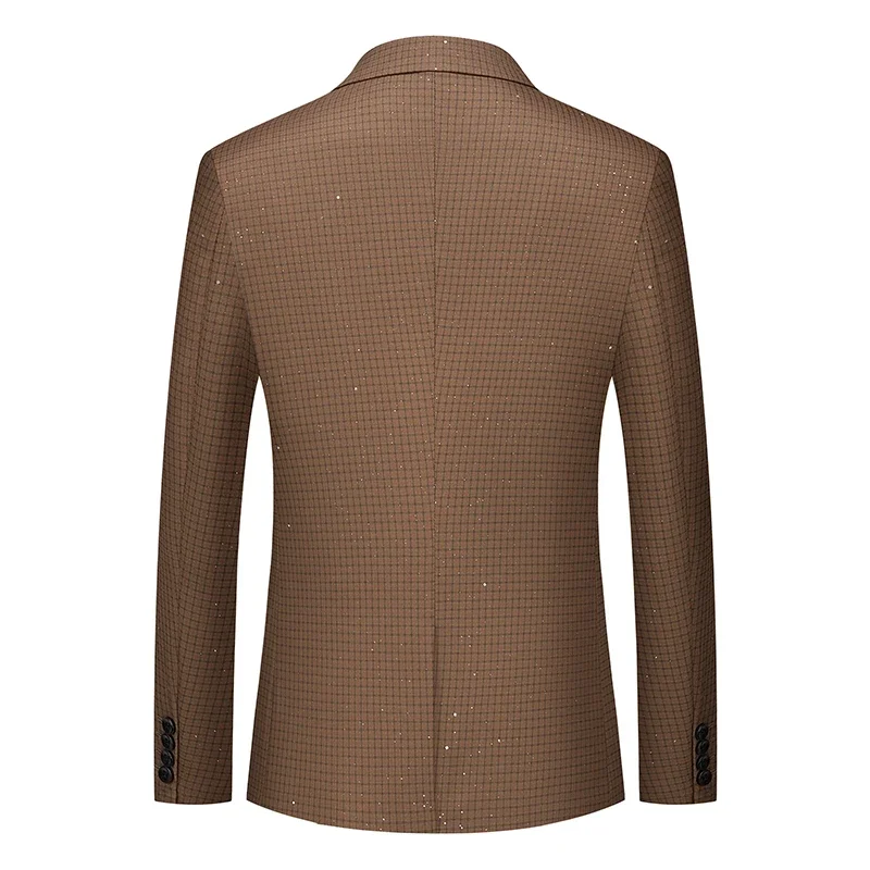 (Blazer+ Vest + Trousers)New men's jacquard sets three-piece wedding business banquet casual simple Slim fashion elegant suits