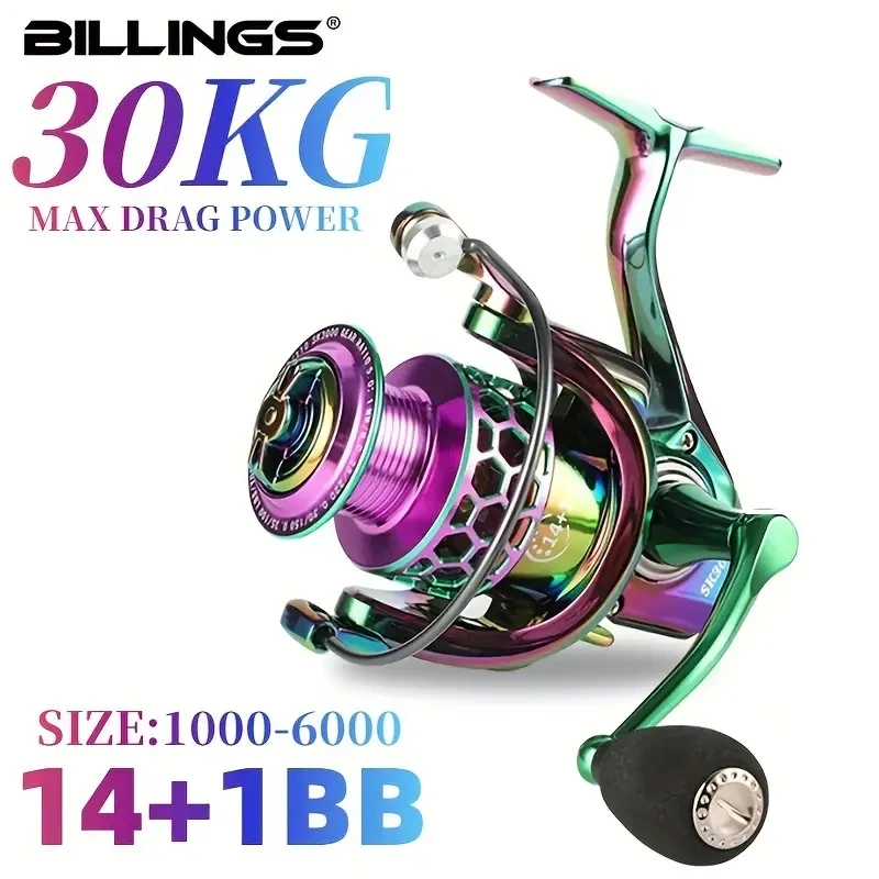 

Fishing Spinning Reel Metal Spool 5.2:1/14+1BB Ball Bearings Carp Fishing Reel SK1000-6000 Metal Line Cup Sea Tackle