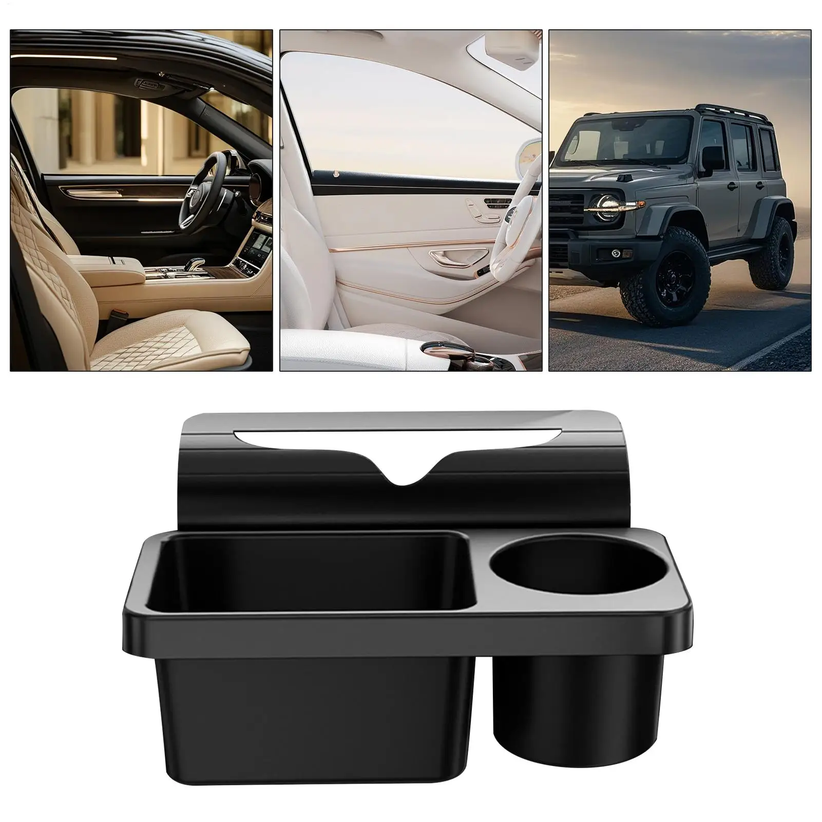 비행기 창문 컵 홀더 미끄럼 방지 다기능 자동차 도어 정리함 SUV 트럭 밴 여행용 트레이