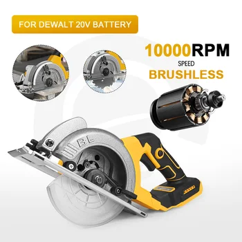 5-inch Mini Electric Circular Saw One-hand Wood Cutter Portable Woodworking Chainsaw For Dewalt 20V Batteries 1