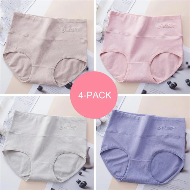 1/2/3PCS High Waist Tummy Panties Cotton Student Kids Underwear Big Teen  Panties Young Puberty