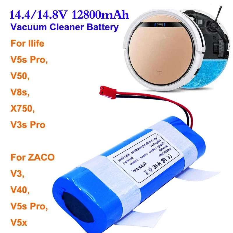 

Original Rechargeable Battery For Ilife Zaco V3s V5s V8s DF45 DF43 V3 X3 V50 V55 V5Lpro 14.4V 6800Mah Robotic Cleaner Parts