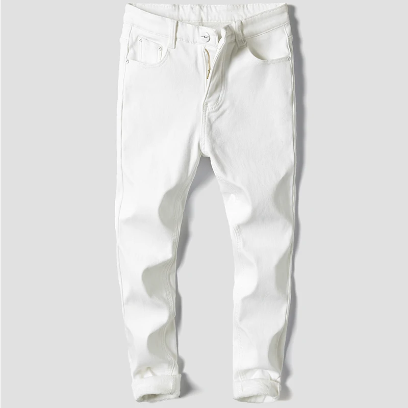 Man Lamb Fluff Pants Washing Stretch Jeans Casual Slim Fit Trousers Male Plus Size Pencil Pants Denim Skinny Jeans for Men denim pants denim trousers men trousers