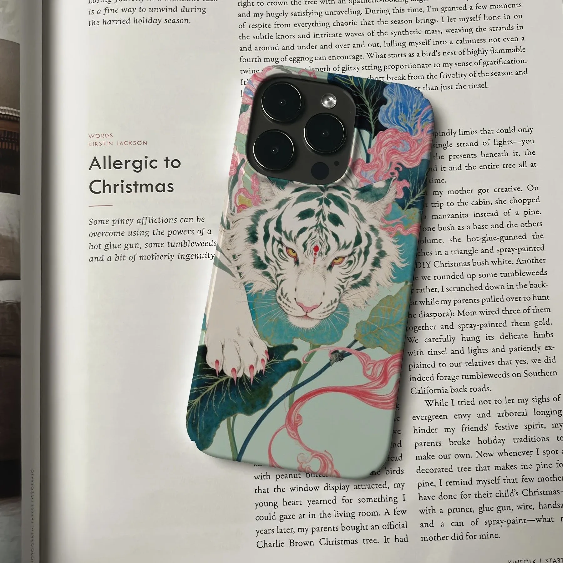 รูปสินค้า เคสโทรศัพท์ลายเสือขาวศิลปะจีนโบราณ สำหรับ iPhone 17 16 15 14 11 12 13 Pro Max Plus