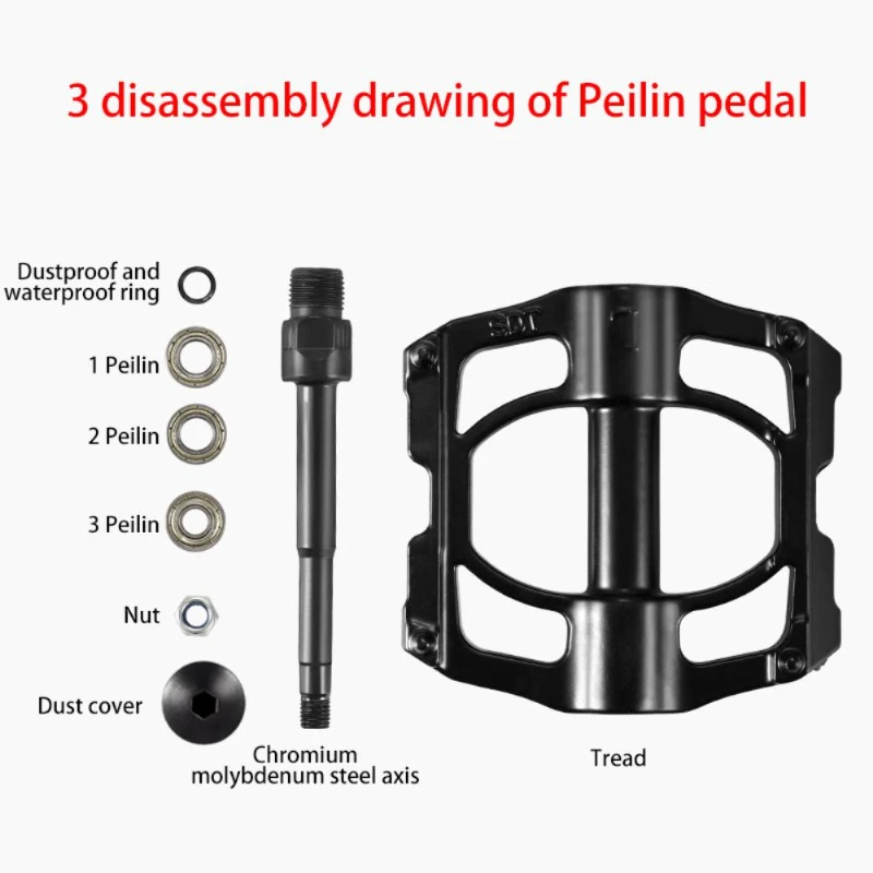 Ultralight 4 Bearing Bicycle Pedals Widen Aluminum Alloy BMX MTB Road Mountain Bike Sealed Bearing Pedal MTB Bicycle