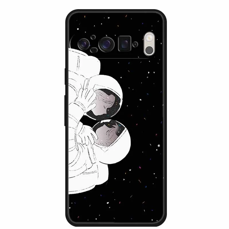 Space-Themed Soft Silicone TPU Phone Case - Astronaut Design
