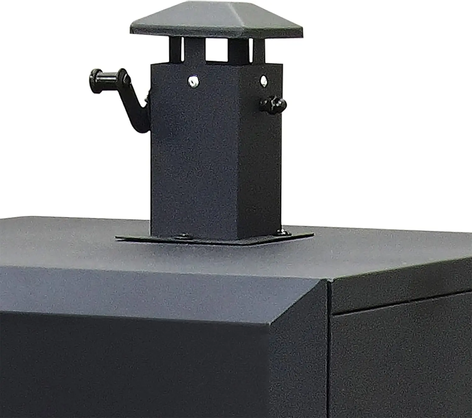 D Wide Body Vertical Offset Charcoal Smoker,Black 2