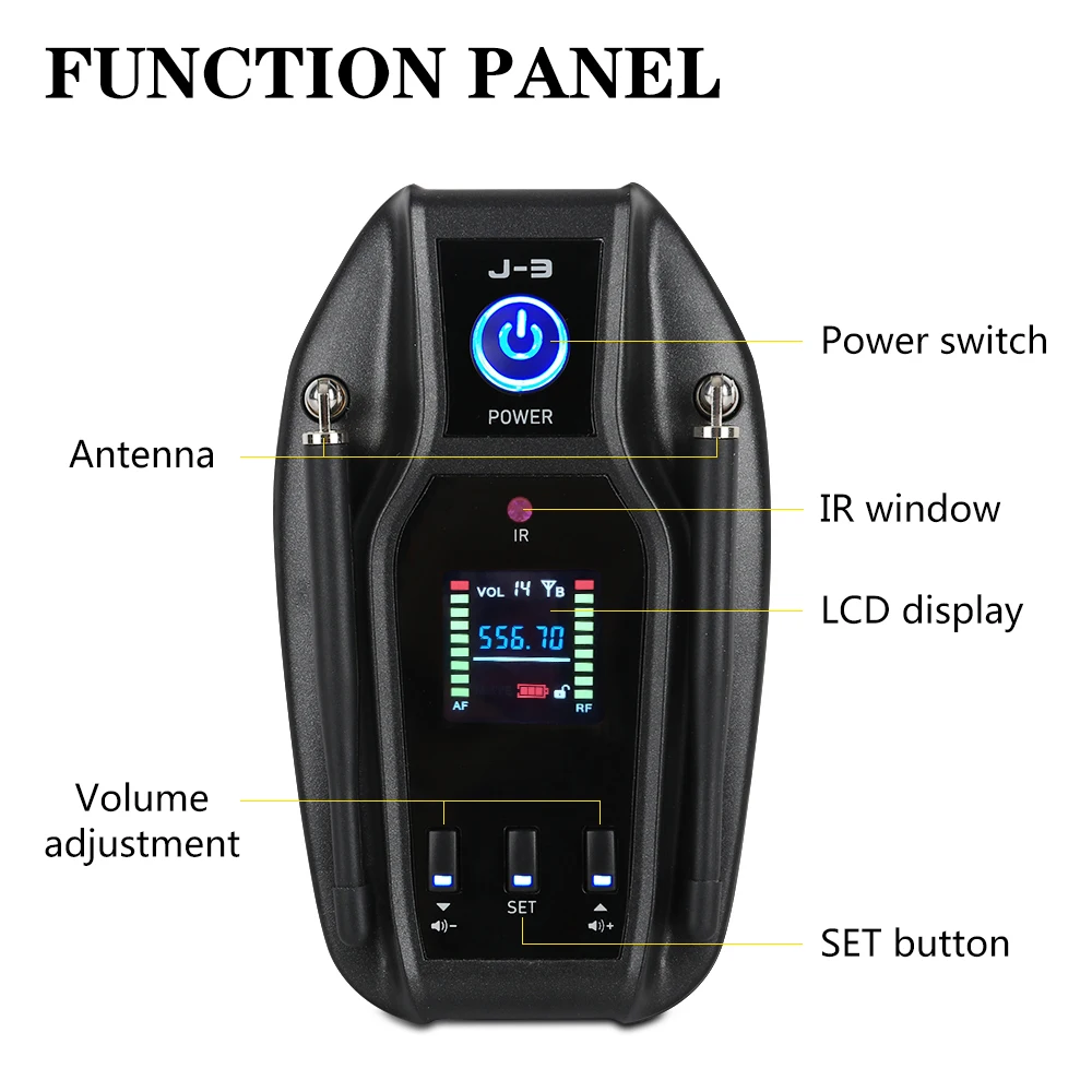True diversity Baomic BM12V2 Saxe Saxophone Wireless Microphone Audio Professional UHF Wireless Instrument System Receiver