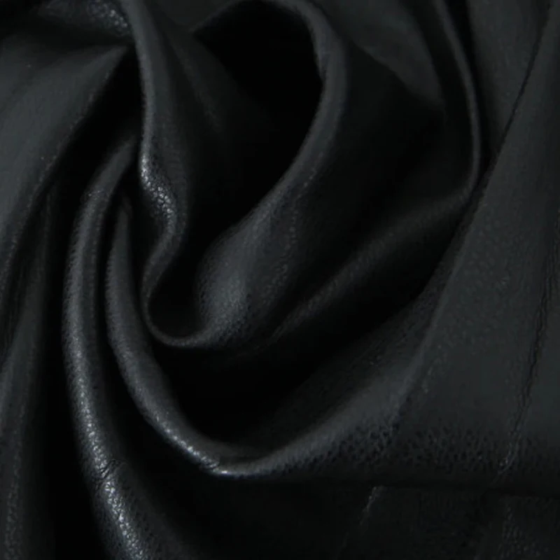 Women Plus Size Mini Skirt Premium Commuter Simple High Waist Harmonium Pleated PU Leather Autumn Winter 2025