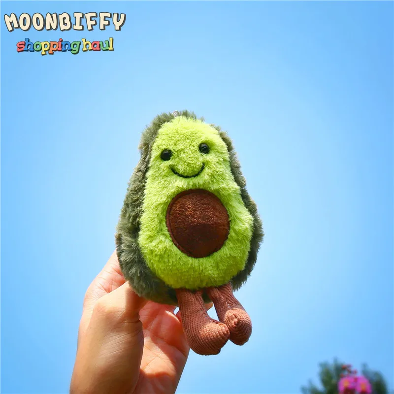 13cm Avocado Plush Keychains Stuffed Plush Toy Filled Doll Key Ring Child Christmas Gift Girl Kawaii Bag Pendant Kawaii Keychain