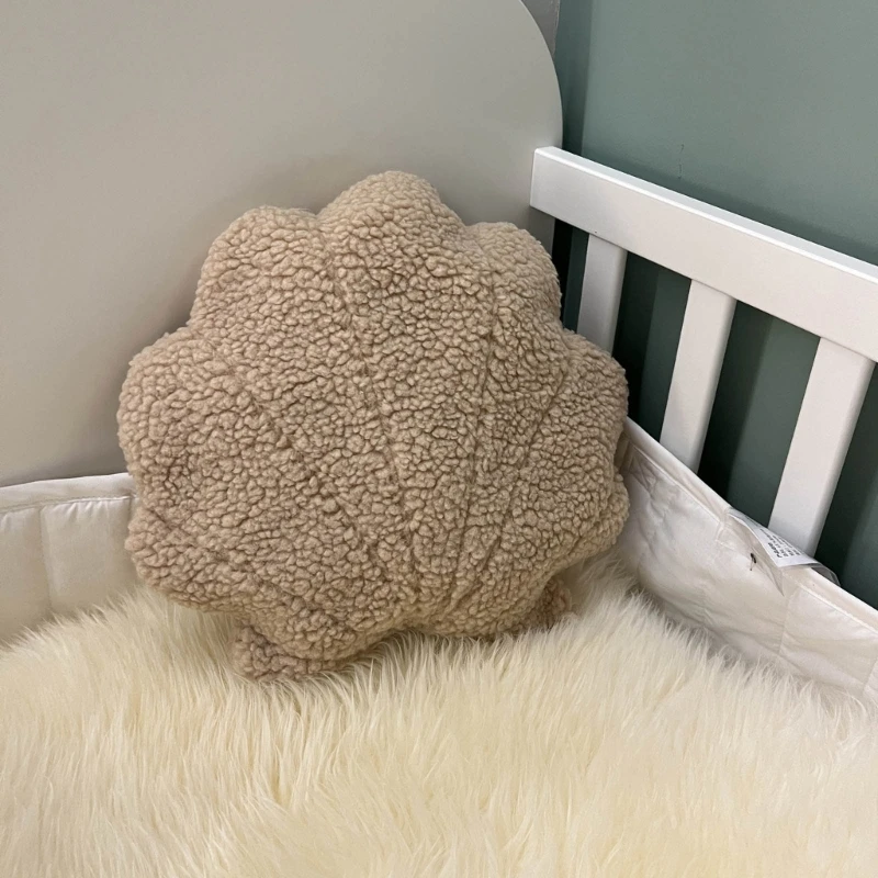 Cute Plush Shell Shape Baby Pillow Newborn Photography Props Posing Pillow Cute Furry Cushion for Baby Studio Photo Shooting 2