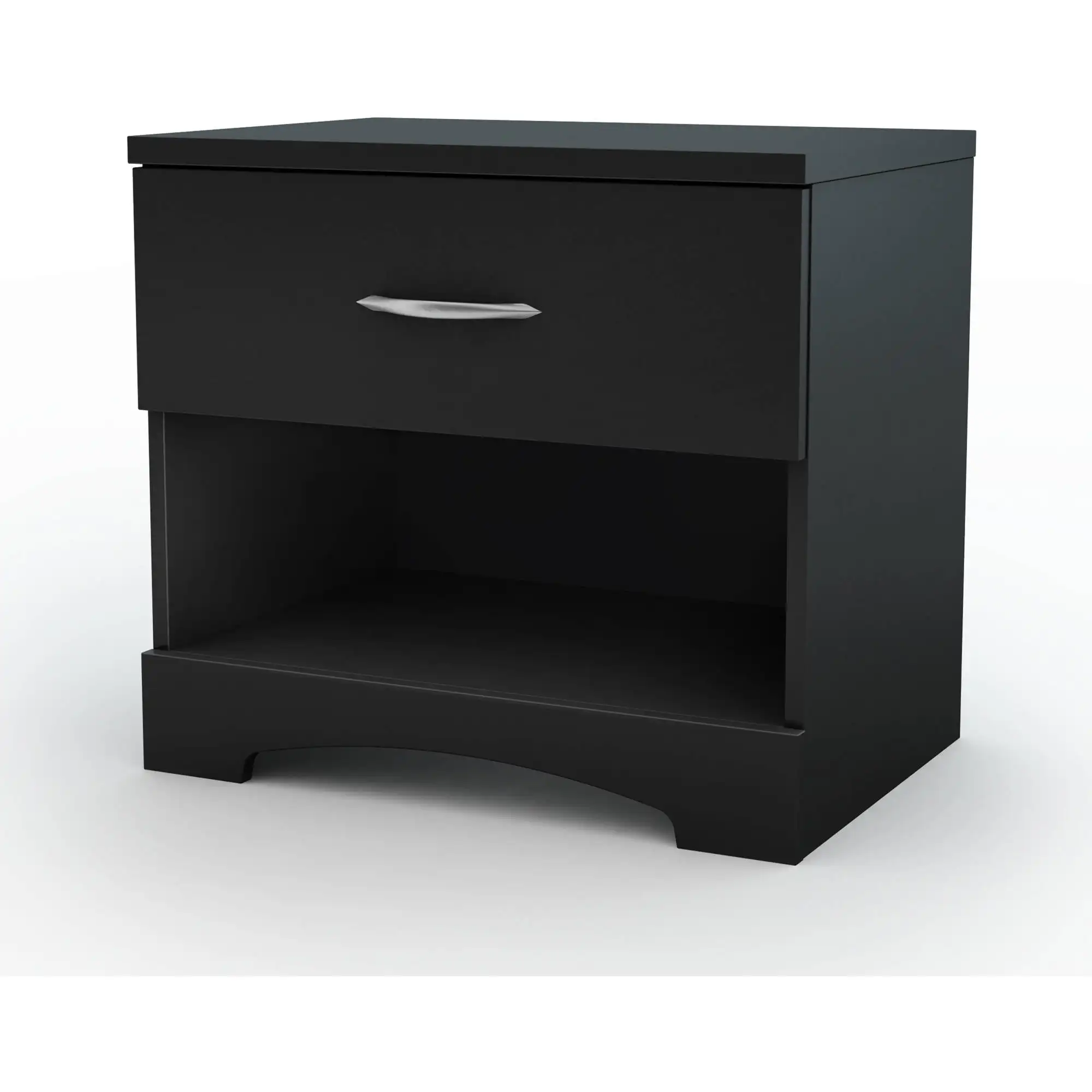 

Step One 1-Drawer Nightstand - End Table with Storage Black