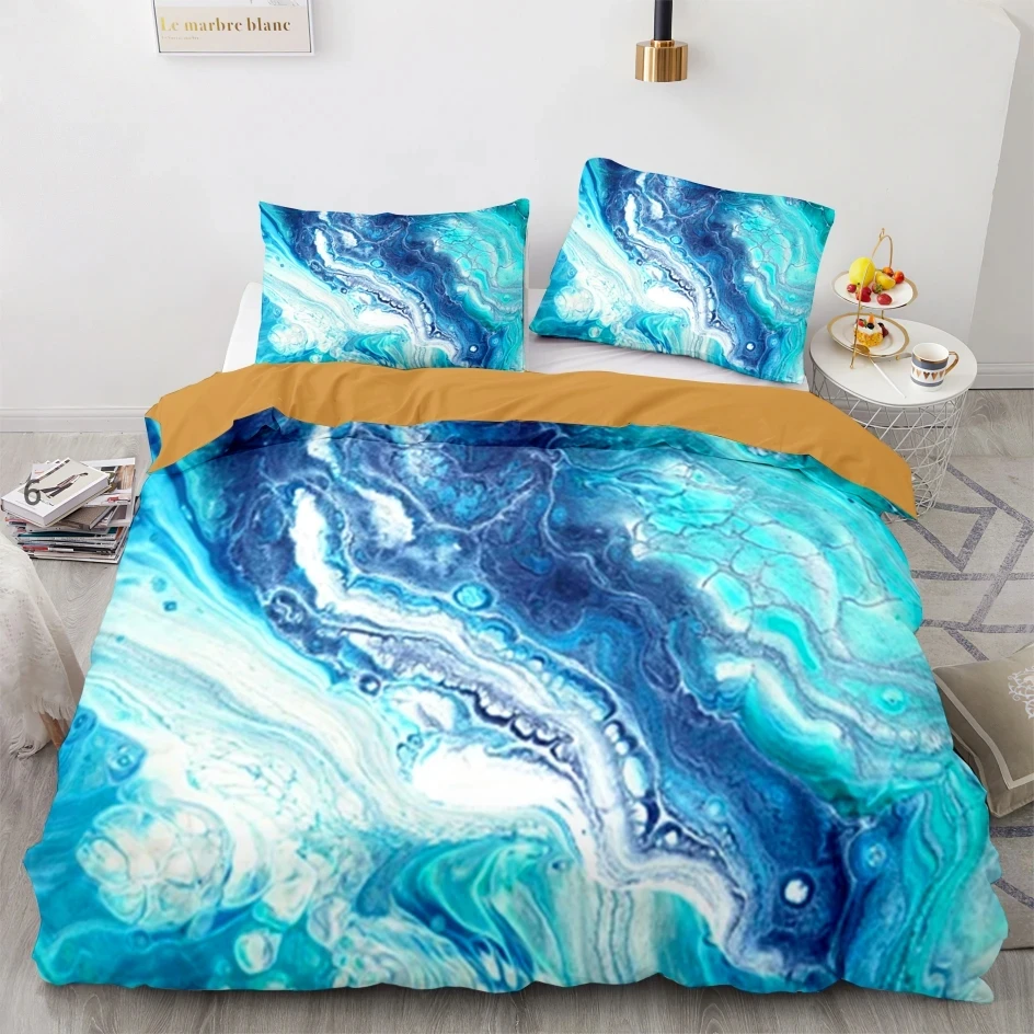 

Abstract Ocean Bedding Set Single Twin Full Queen King Size Bed Set Aldult Kid Bedroom Duvetcover Sets with Pillowcase 3D Print