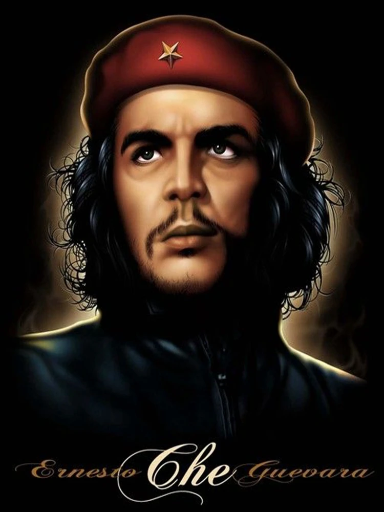 Kit Diamante Painting 5D Fai Da Te 40x50 Cm - Eroe Cubano Che Guevara - Quadro Di Strass Cristallo Con Tela, Diamanti Rotondi E Strumenti Inclusi