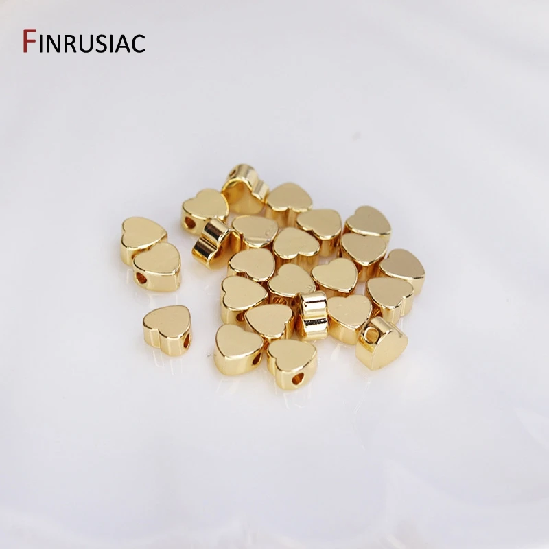 DIY 수제 팔찌 목걸이에 대한 5mm 골드 도금 하트 비즈 스페이서 비즈 액세서리 만들기 도매