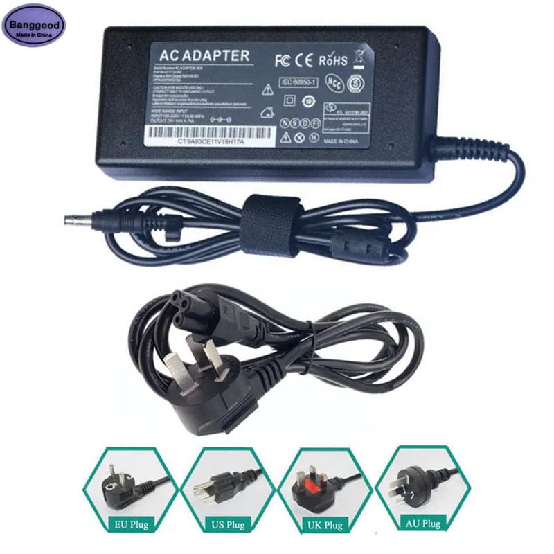 

19V 4.74A 90W 4.8*1.7mm Laptop Charger w/ AC Power Cable for HP NX9000 541 540 CQ511 515 V3400 V3700 V3800 6520S DV6000 ZT3000