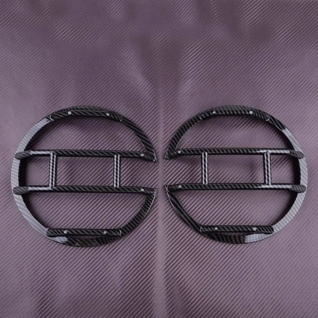 

1 Pair Headlight Guard Cover Trim Black Carbon Fiber Style ABS Fit for Ford Bronco 2024 2023 2022 2021