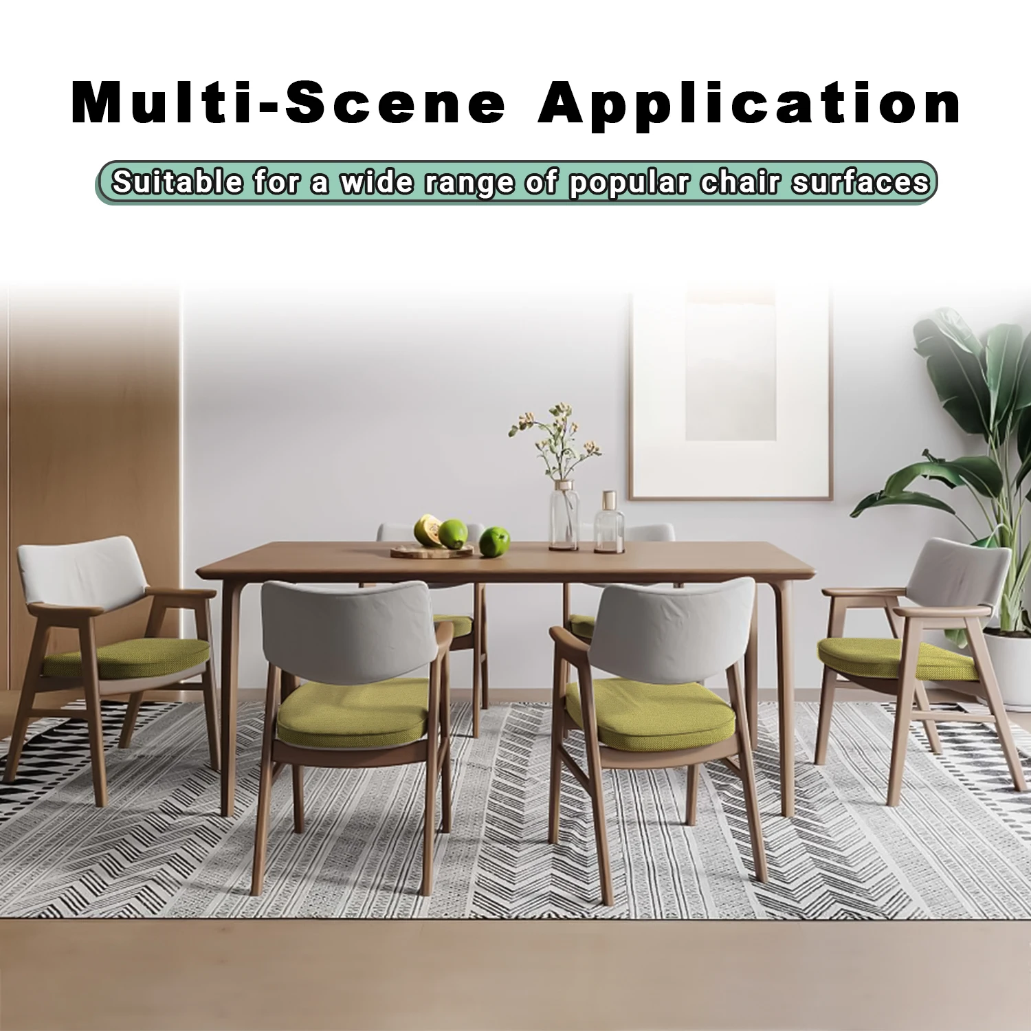 "Horseshoe Dining Chair Cushion Windsor Chair Cushion High Density Foam Cushion With Rope Breathable Linen Office Stool Cushion 3