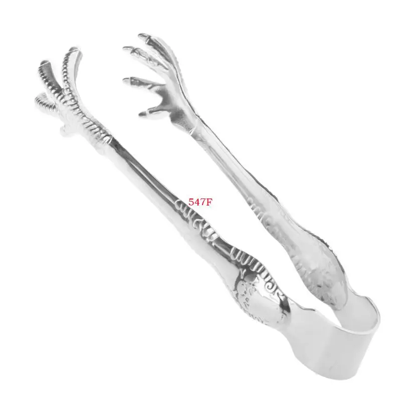 547F Stainless Steel Ice Tongs Kitchen Bar Small Serving Tongs Claw Sugar