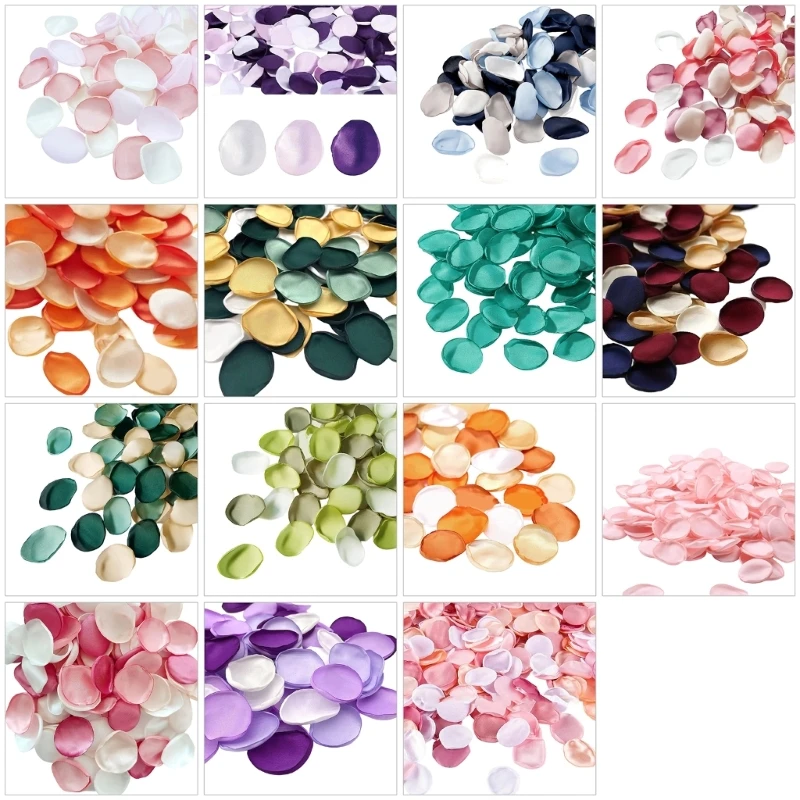 Pack of 200 Mixed Color Artificial Rose Petals for Valentines Day Celebrations Wedding Ceremony Proposal Decoration
