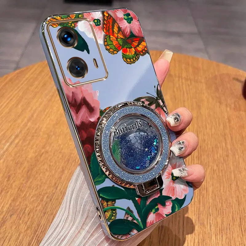 Colorful Butterfly Plating Phone Case Cover