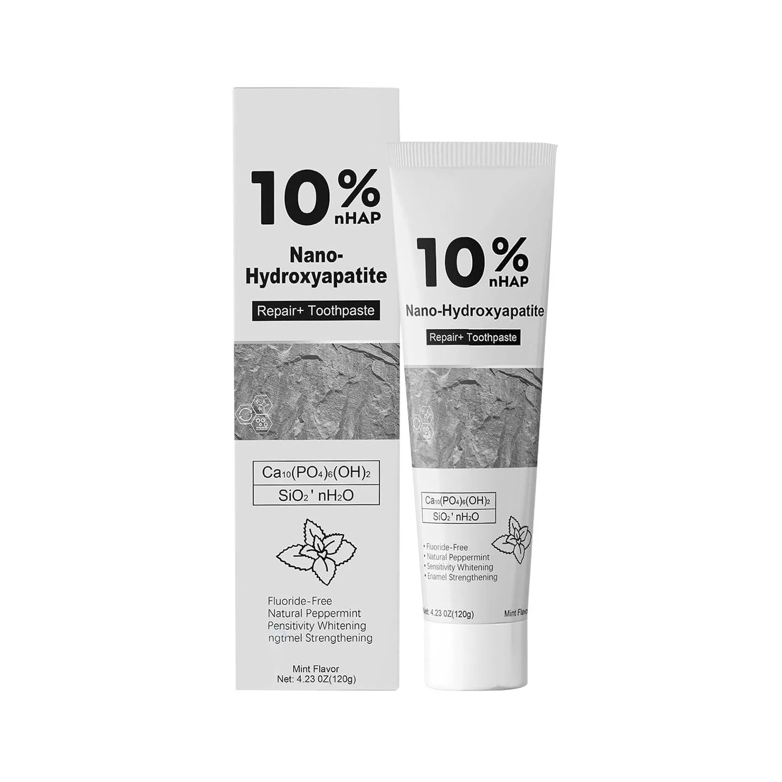 Teeth Whitening Product Nano Hydroxyapatite Toothpaste 10% Hydroxyapatite Appropriate For Sensitive Teeth Whitening Fluoride Free Mint Oral Care