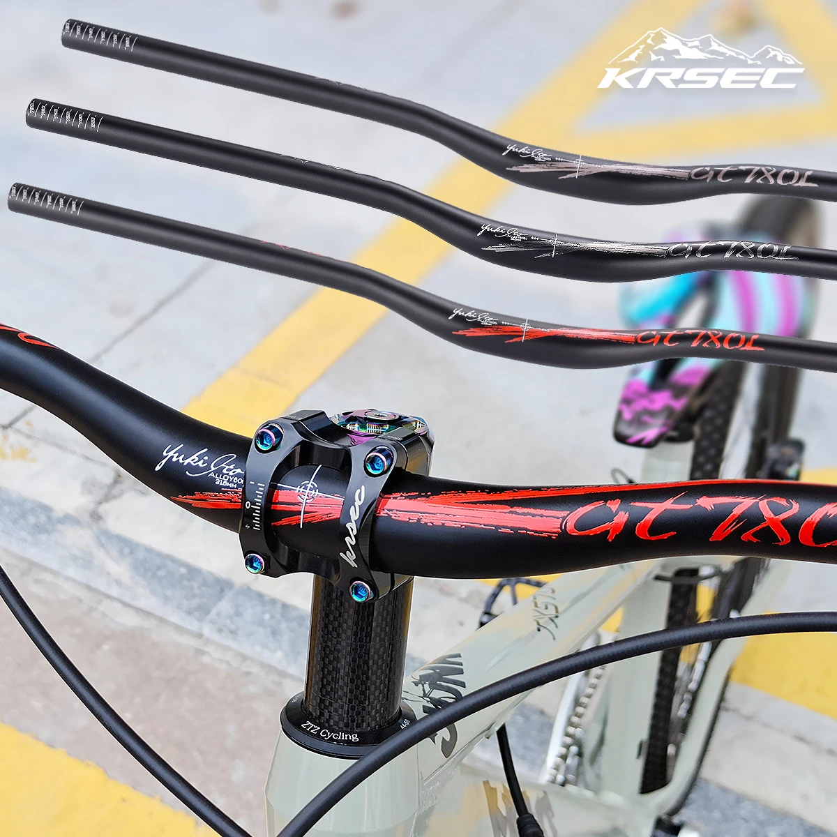 KRSEC 31.8mm Mountain Bike Handlebar Aluminum Alloy Bicycle Riser ...