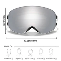 Anti-Fog SKI Goggles Snowboard Goggles UV400 with Night Vison Lens Men Women Teen Best Gift for Christmas and New Year 2