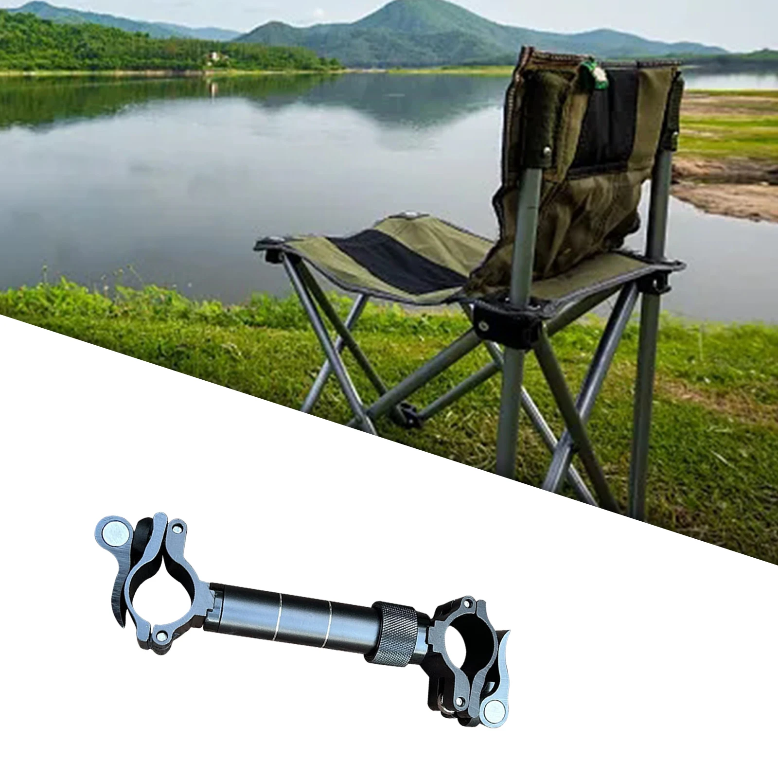 Umbrella Clamp Aluminum Umbrella Stand for Fishing Chair Holder Folding Leisure Chair Garden Camping Patio Fence umbrella holder
