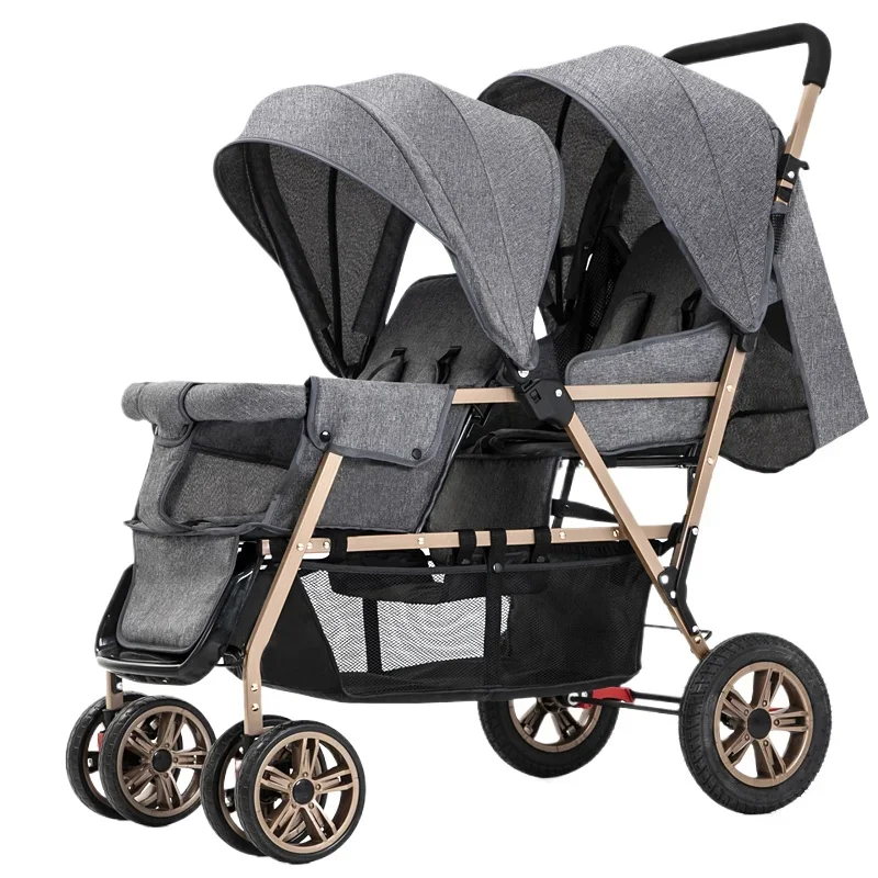 Twin Baby Stroller – Front & Rear Seats 1