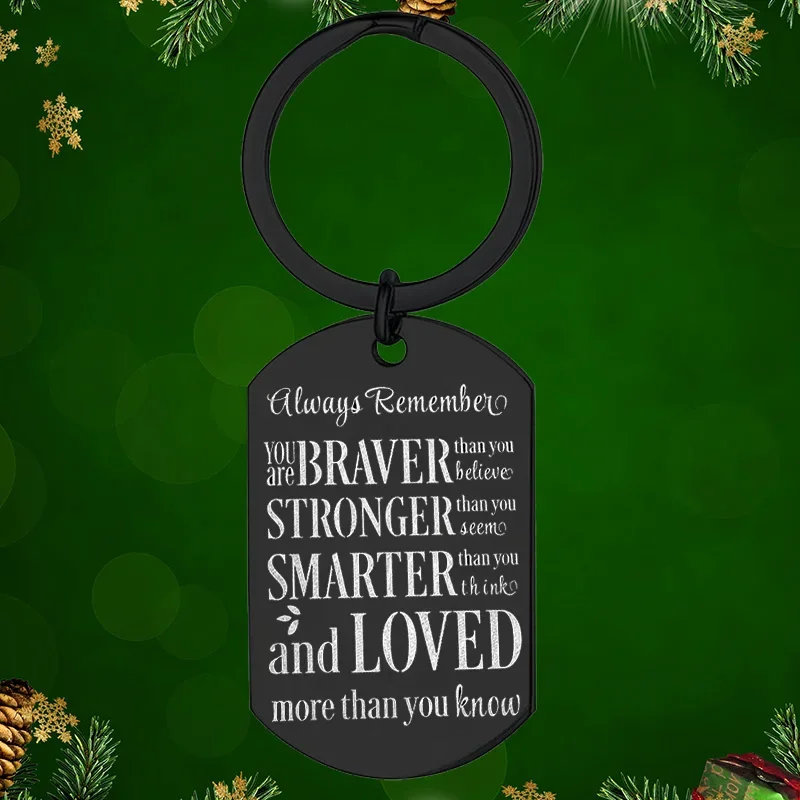 

Christmas Stocking Stuffers Inspirational Gift Keychain Pendant Son Best Friend Daughter Student Graduation Birthday Key Chain