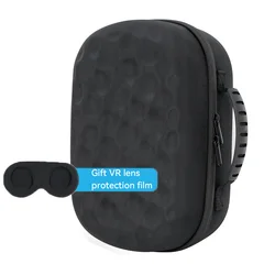 Premium Hard Carrying Case for VR Glasses & Accessories - Sleek Black Travel Storage Solution (Black)