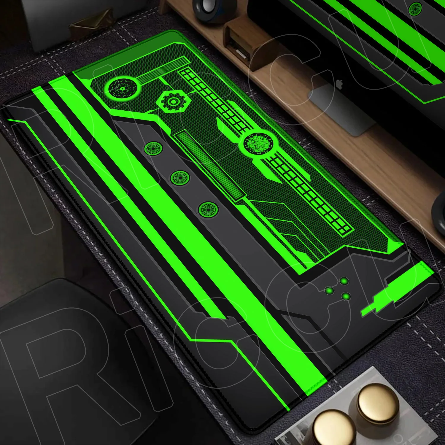Futuristic Sci-Fi Large Gaming Mouse Pad with Technology-Inspired Design