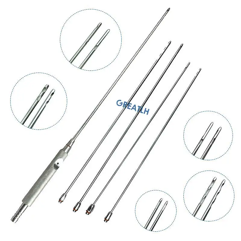 

1 Set Stainless Steel Liposuction Cannula Liposuction Needle with Handle Fat Remove Tool Liposuction Tool