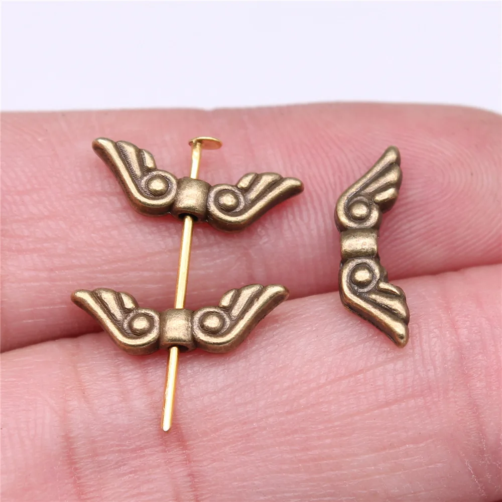 Lot De Perles Entretoises Ailes D'Ange Métal Argent - 170g - Pour Artisanat