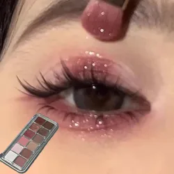 12 - Color Soft Matte Eyeshadow Palette - High - Pigment Grey, Pink, Wine Red, and Brown Shades for Eye Contouring and Daily Wear (Wine red brown )