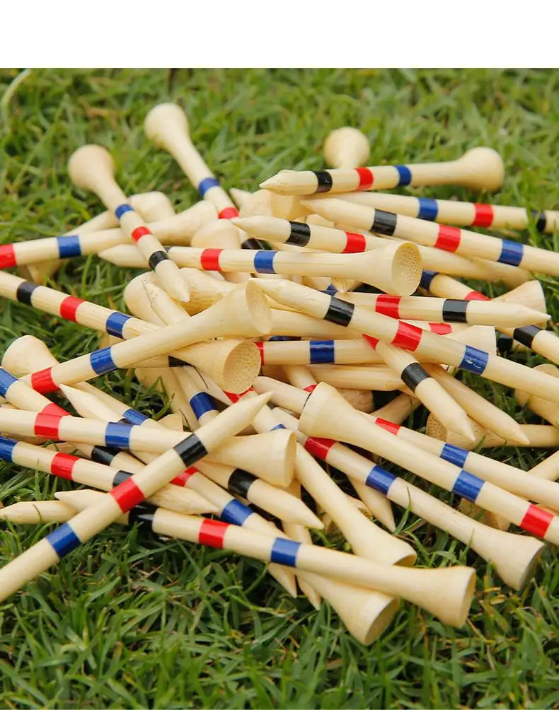 PGM Golf Bamboo TEE Adjustable Height Ball Studs Long and Short Ball Ladders Golf Supplies Depth Marking Tee Golf Supplies