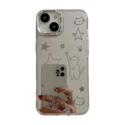 Electroplated Cartoon Cat Phone Case - Cute & Stylish Back Cover - iPhone 11 (1)