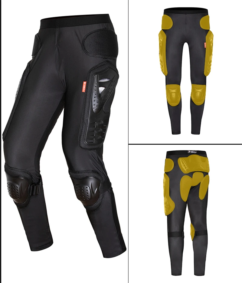 Pantaloni da moto pantaloncini armatura MTB pantaloni lunghi da Mountain Bike Racing Skating ciclismo equipaggiamento protettivo pantaloni imbottiti con protezione dell'anca