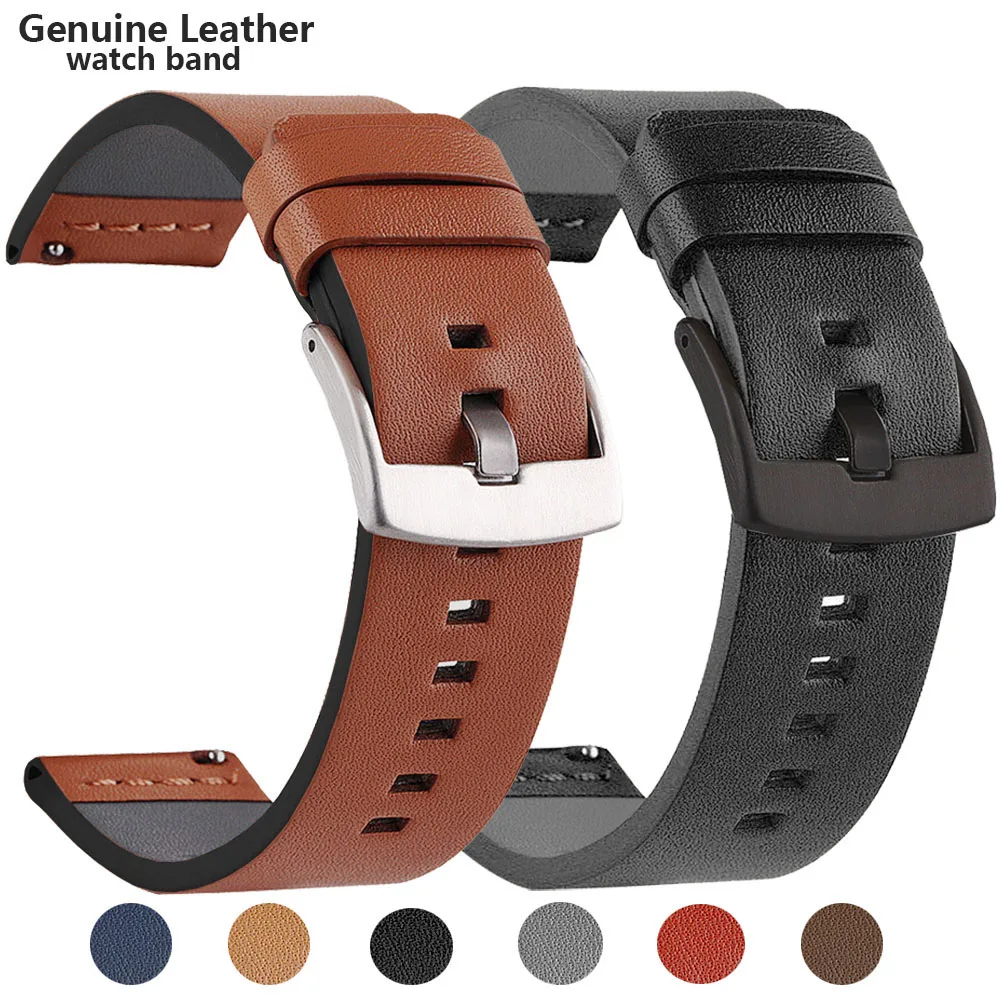 

New Genuine Leather Watch Band Strap Quick Release Watch Vintage Bands 18mm/20mm/22mm/24mm Handmade Watchbands