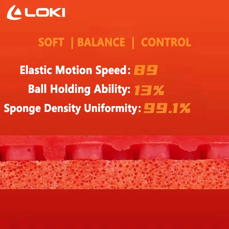 Table Tennis Rubber Sheet with Kunlun Sponge 100 For LOKI TELSON