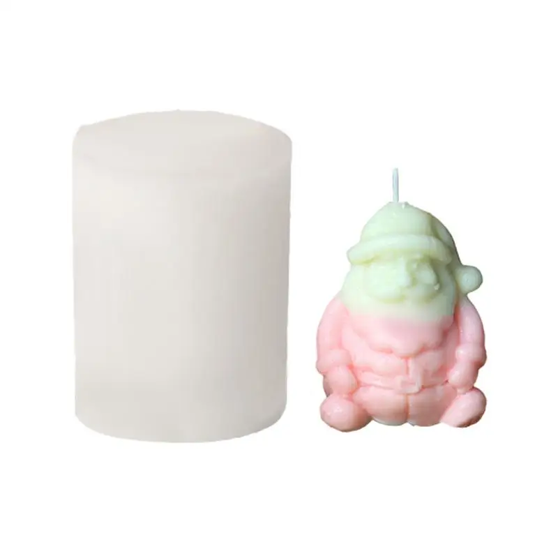 

Santa Claus Candle Mold DIY Craft Geometric Epoxy Resin Handmade 3D Shape Candle mold For Chocolate Soap Cake Home Decoration