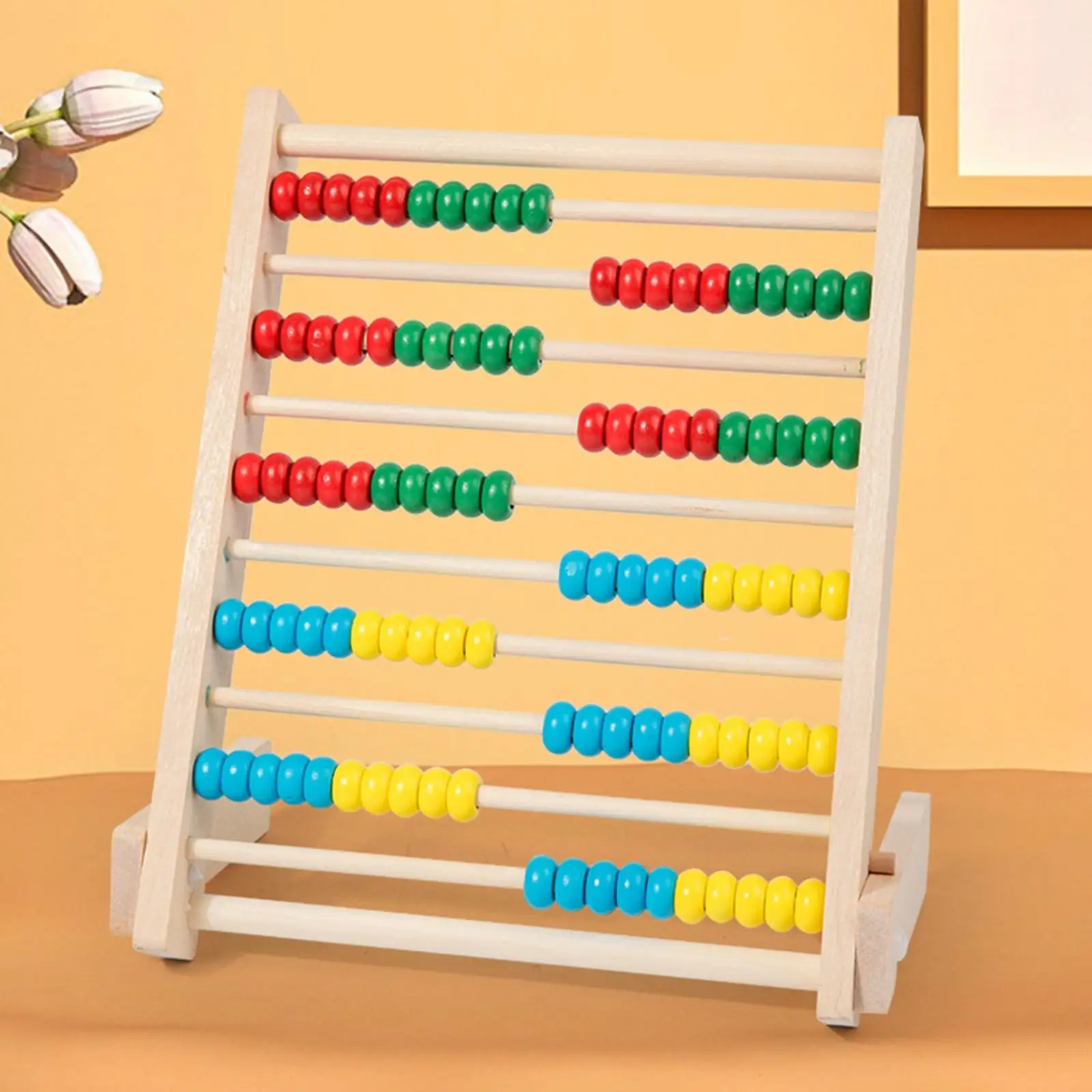 Wooden Abacus Toy with 100 Beads Developmental Toy Educational Counting Toy for Elementary Kids Boys Girls Kindergarten Children