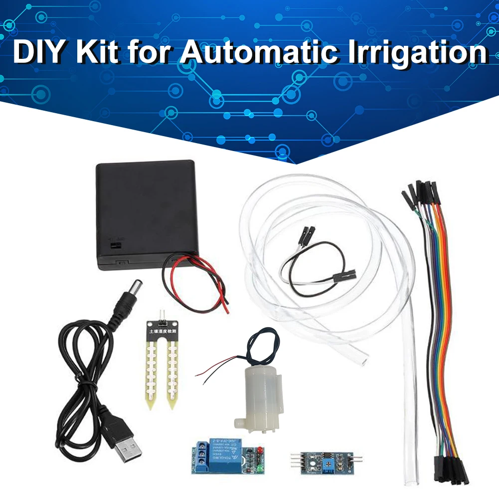 자동 관개 모듈 DIY 키트 토양 수분 감지 세트 토양 수분 센서 릴레이 모듈 Arduino 용 미니 워터 펌프