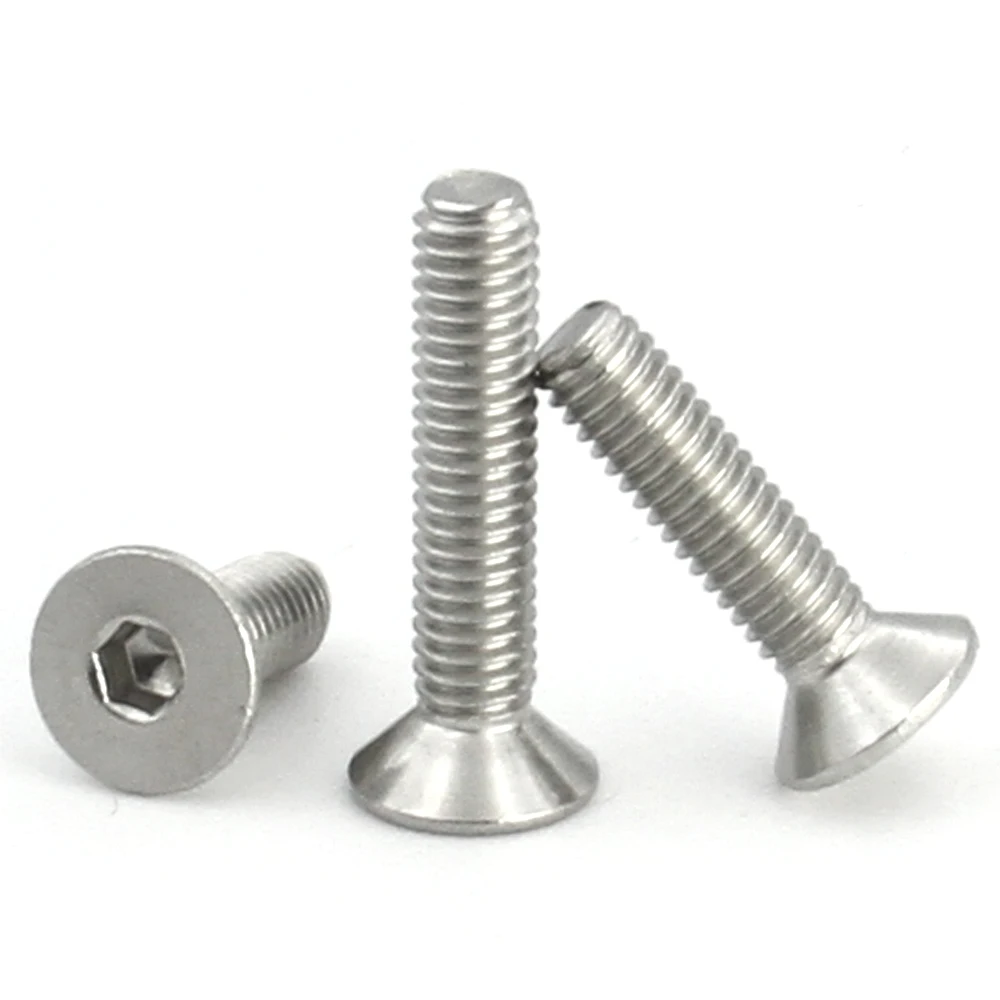 Mixer Allen Viti M4 Testa Piatta A Brugola In Acciaio Inox DIN7991 - Per Lavori Di Precisione E Fai-da-te Vite A Brugola M4