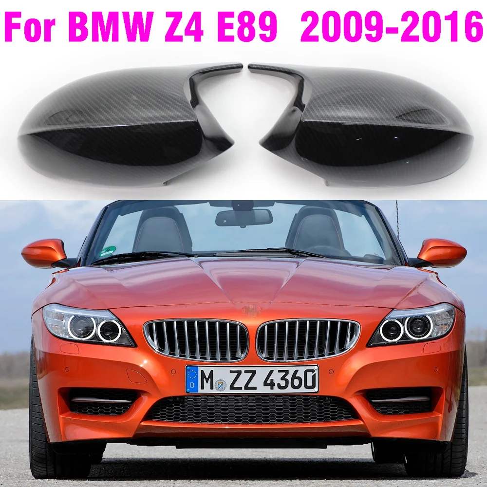 For Bmw Z4 E89 2009-2016 Convertible  Mirror Covers Car Side Door Rearview Side Mirror Covers Cap Carbon Fiber Reaplacement